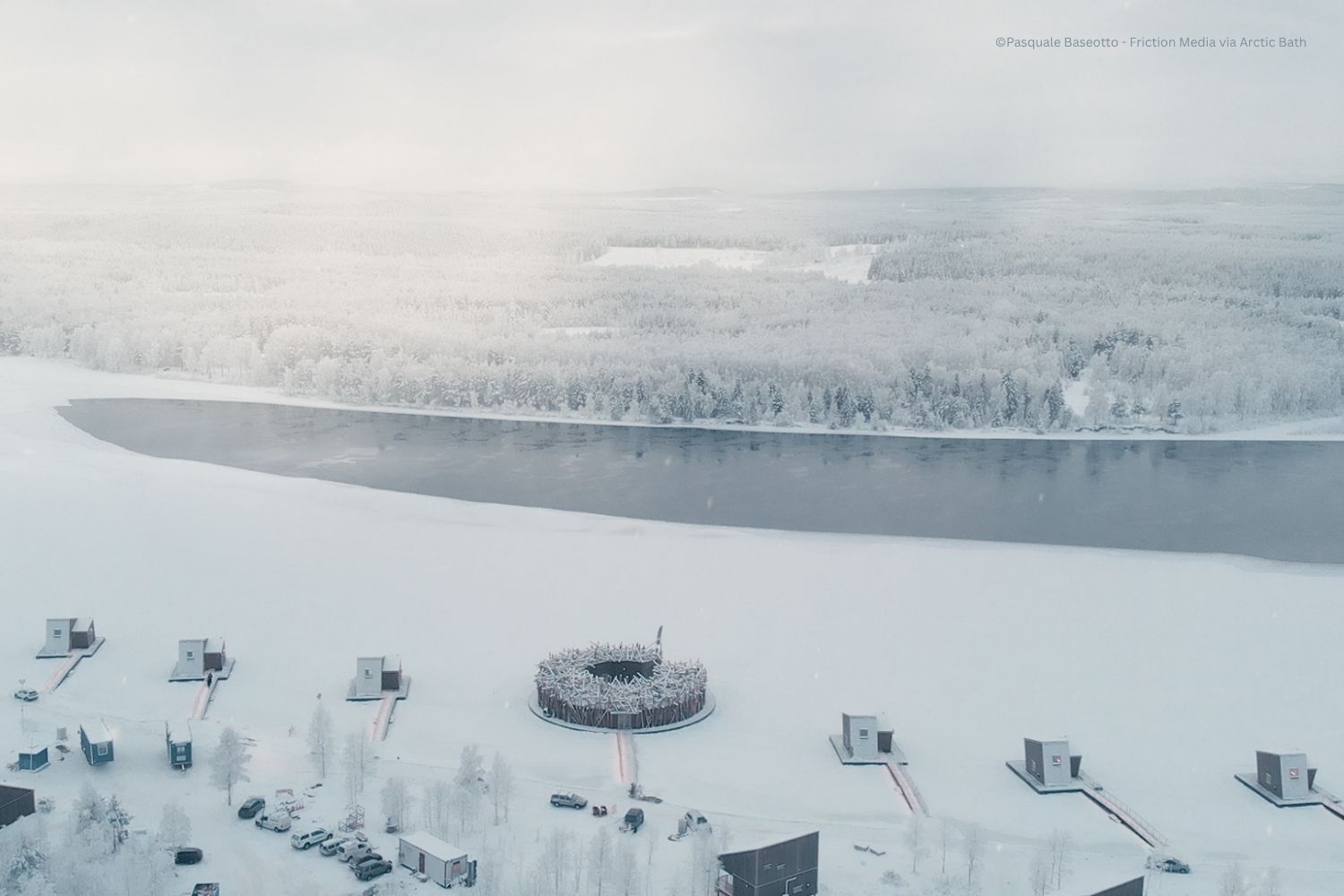 Luxury Swedish Lapland Retreat - Arctic Bath Water Cabins and Spa ©Pasquale Baseotto - Friction Media via Arctic Bath