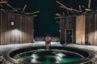 Swedish Lapland Retreat - Cold Bath Photo by Daniel Holmgren via Arctic Bath